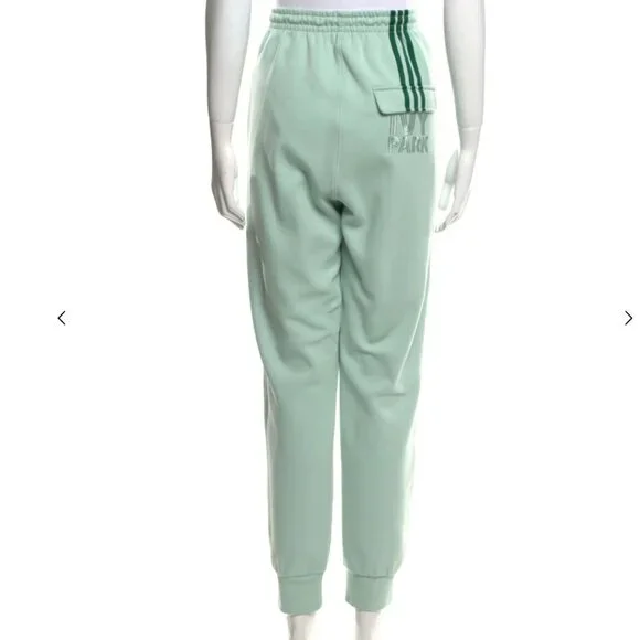 Adidas x Ivy Park Striped Knit Joggers Mint Green Medium - Picture 2 of 3